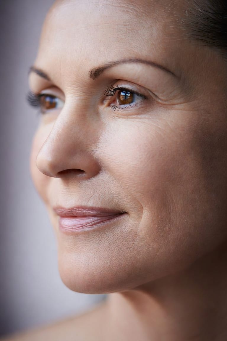 Naturally restored midface volume after a Sculptra collagen stimulator series at Chic Derm & Aesthetics in Allen, TX